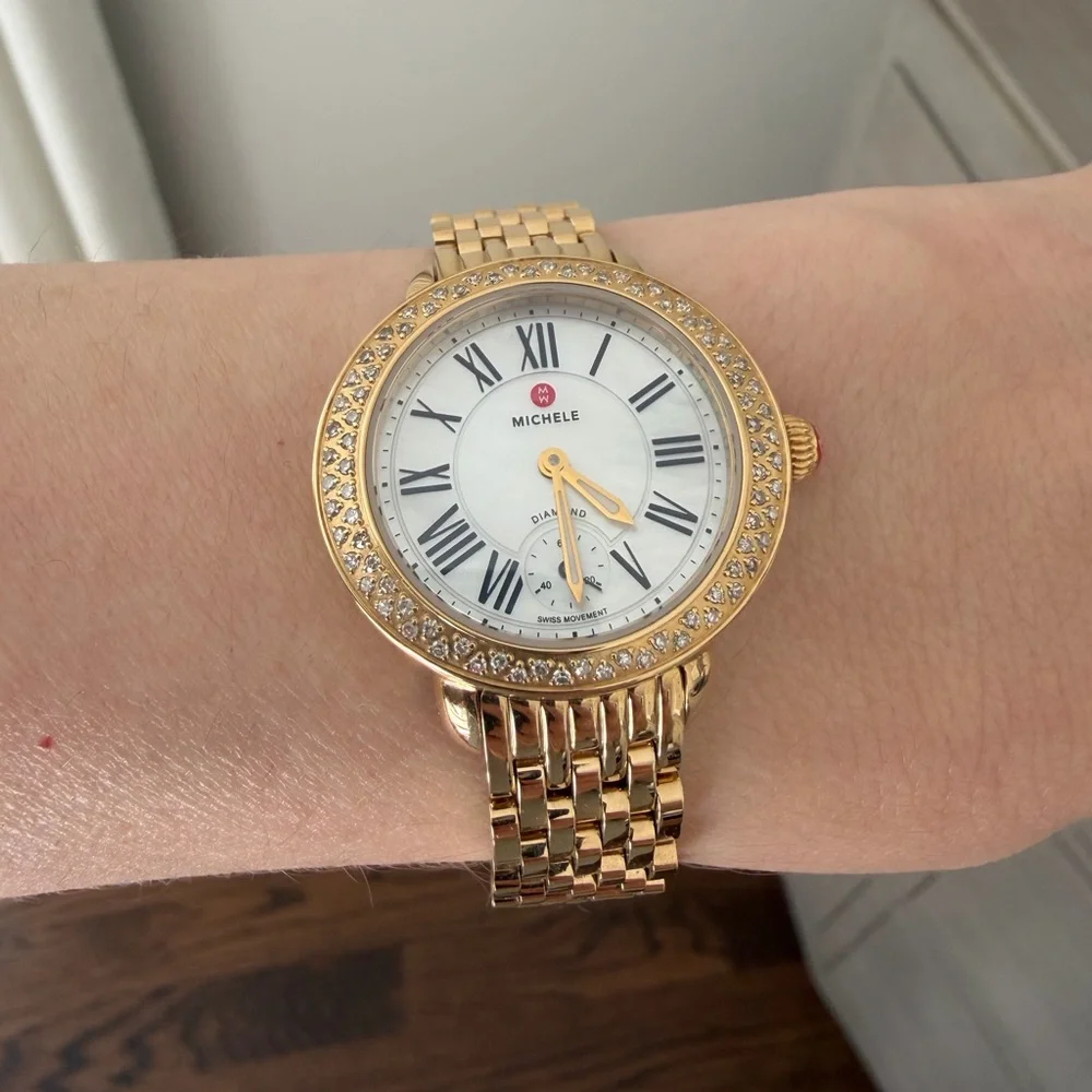 Michele Serein 28MM Gold Diamond Watch - Picture 5 of 10
